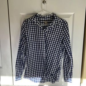 Burberry Brit Blue and White Plaid button down Size XL